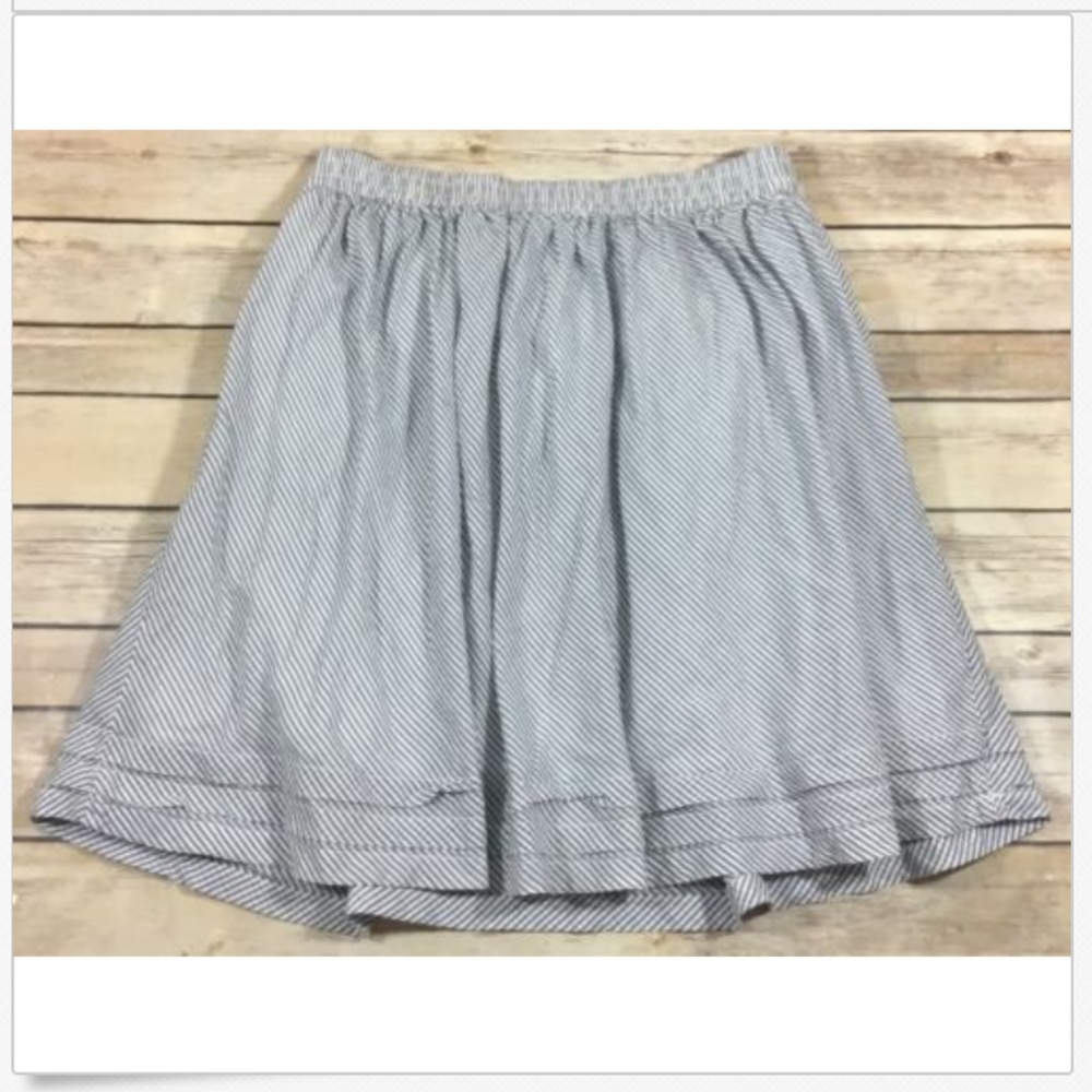 🌿GAP A Line Striped Lightweight Skirt Circle - Picture 4 of 8